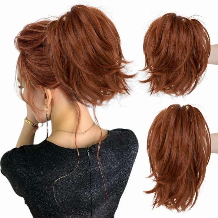 Short Ponytail Claw Curly Wigs Adjustable Fluffy Hair Extensions Wholesale