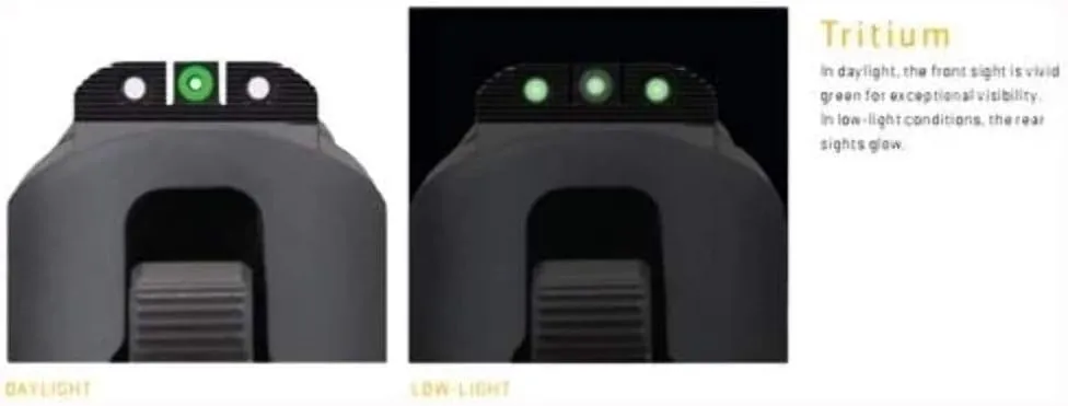 SIG SAUER X-RAY3 Enhanced Visibility 3-Dot Tritium Day/Night Pistol Sights | High-Contrast Green Front Sight & Blacked-Out Rear Sight, Compatible with Sig Sauer Pistols