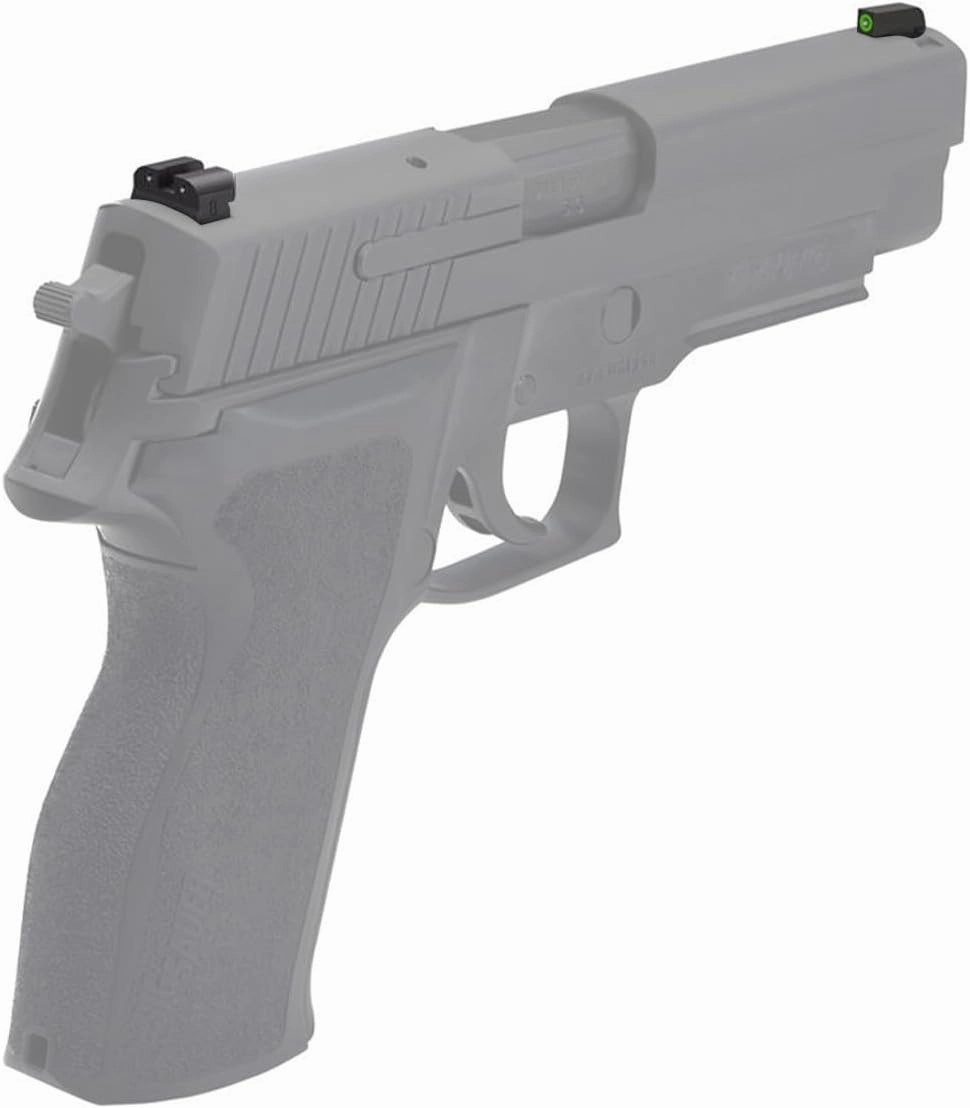 SIG SAUER X-RAY3 Enhanced Visibility 3-Dot Tritium Day/Night Pistol Sights | High-Contrast Green Front Sight & Blacked-Out Rear Sight, Compatible with Sig Sauer Pistols
