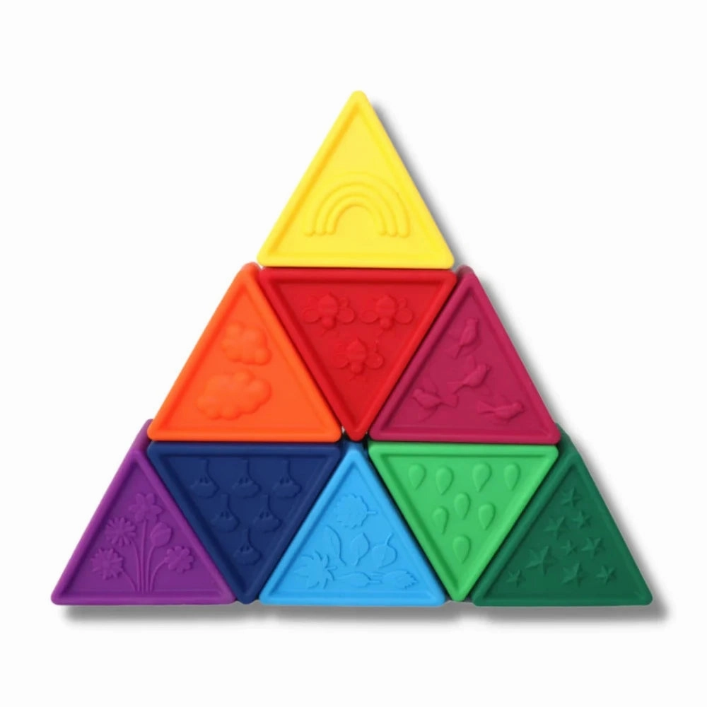 SILICONE TRIBLOX SET RAINBOW BRIGHT
