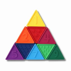 SILICONE TRIBLOX SET RAINBOW BRIGHT