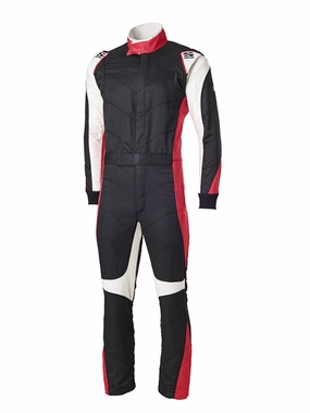 Simpson Racing Six 0 Racing SuitLarge - Black/Red