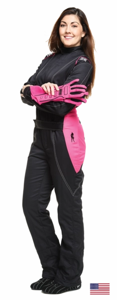 Simpson Racing Vixen II Women's Racing SuitLarge - Black/Pink