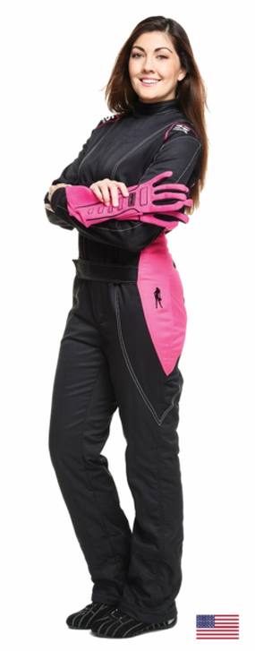 Simpson Racing Vixen II Women's Racing SuitLarge - Black/Pink