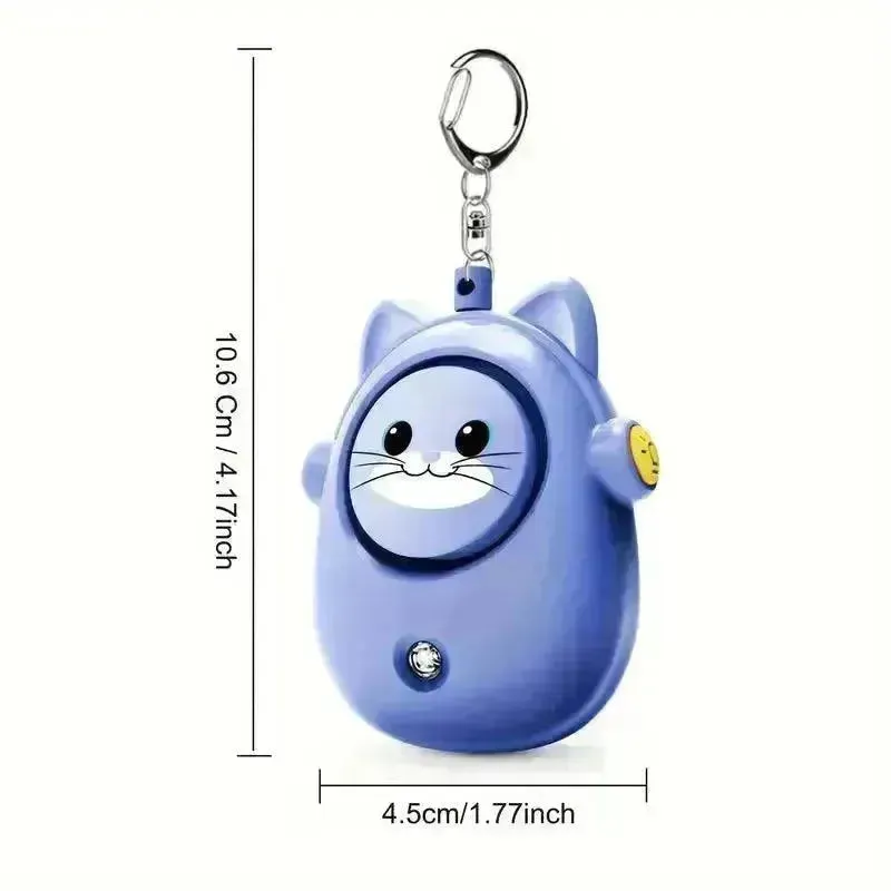 Siren Cat Safety Keychain