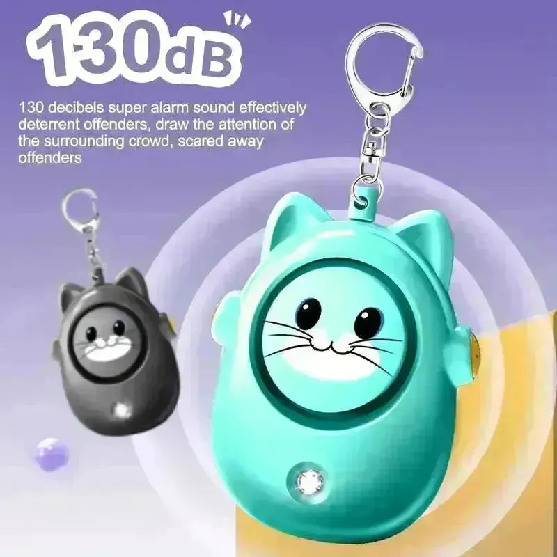 Siren Cat Safety Keychain