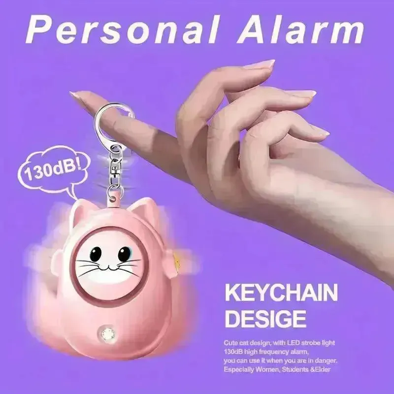 Siren Cat Safety Keychain
