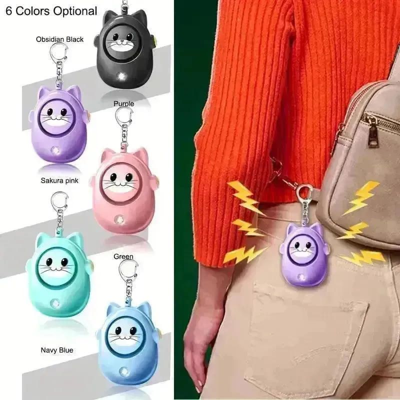 Siren Cat Safety Keychain