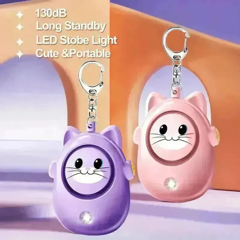 Siren Cat Safety Keychain