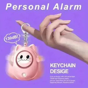 Siren Cat Safety Keychain