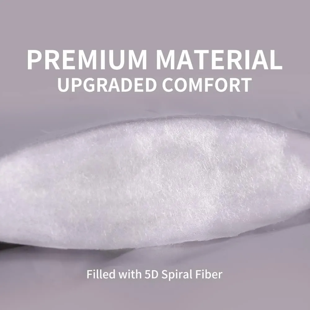 SLEEP ZONE Mattress Topper Twin, Cooling Mattress Pad, Quilted Fitted Mattress Cover, Machine Washable Mattress Protector, Soft Fluffy Down Alternative, Deep Pocket 8~21 inch (Grey, Twin)