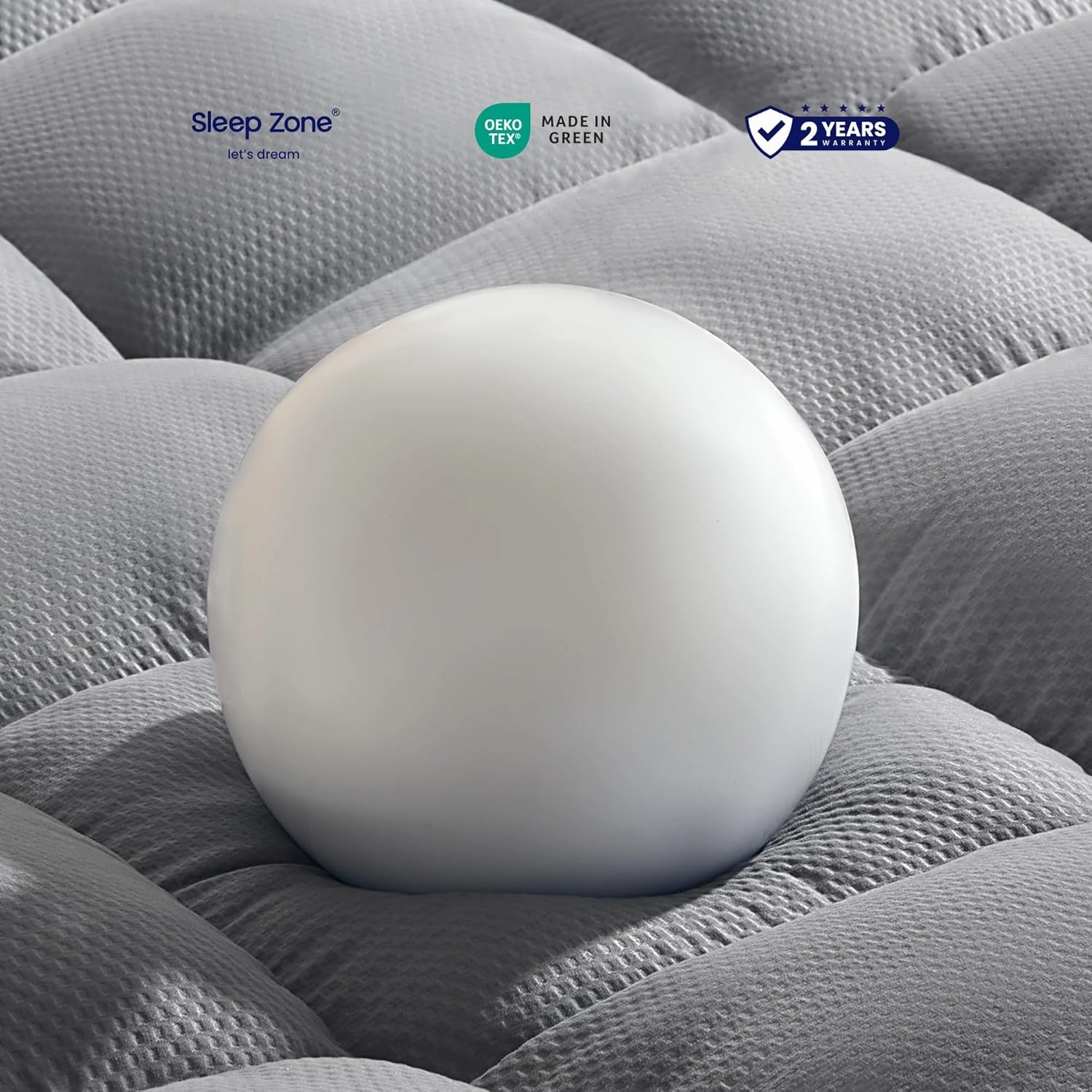 SLEEP ZONE Mattress Topper King Size, Extra Thick Fitted Mattress Pad for Back Pain, Plush and Support Mattress Cover, Deep Pockets Mattress Protector, Hotel Quality (Grey, King)