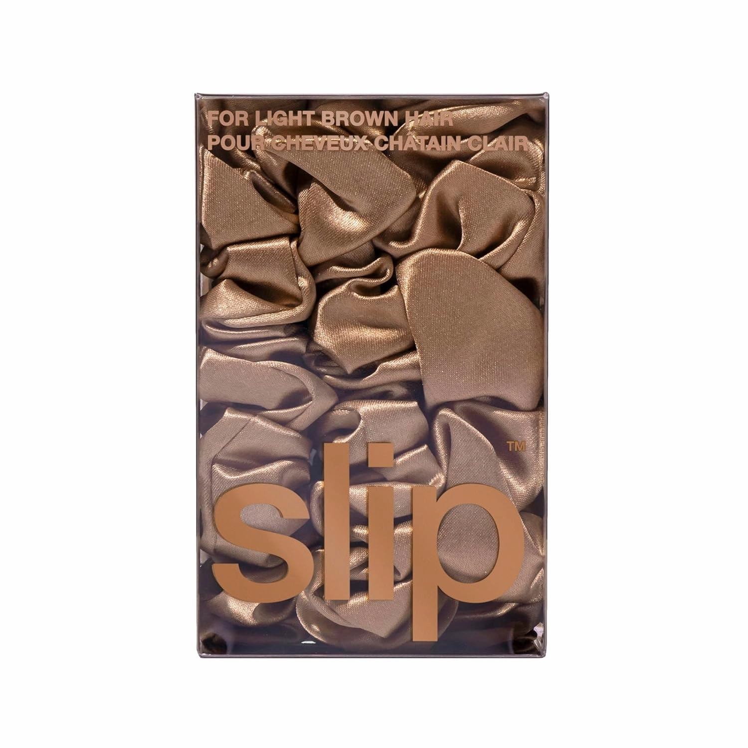 slip Back to Basics Light Brown Midi & Large Scrunchie Set | Includes 2 Midi & 1 Large Pure Silk Scrunchies | 100% Mulberry Silk, Anti-Crease, Hair-Friendly, Reduces Breakage | Stylish & Durable