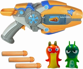 Slugterra Eli's Blaster & Mini Collectible Figurines Bundle, Set Includes 1 Blaster, 2-Pack Slug Characters & 3 Foam Slug Ammo, Toy for Kids & Teens