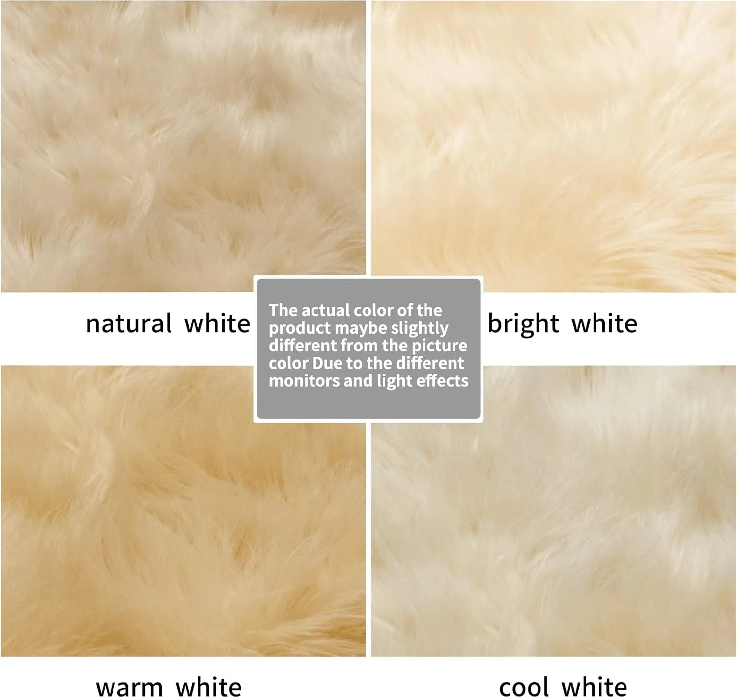 Small Faux Fur Rug 2x4 ft Ultra Soft Sheepskin Rug Chair Sofa Cover Seat Pad, Beige Fluffy Shag Rug for Bedroom Nursery Kids Room, Luxury Shaggy Rug Fuzzy Plush Floor Carpets