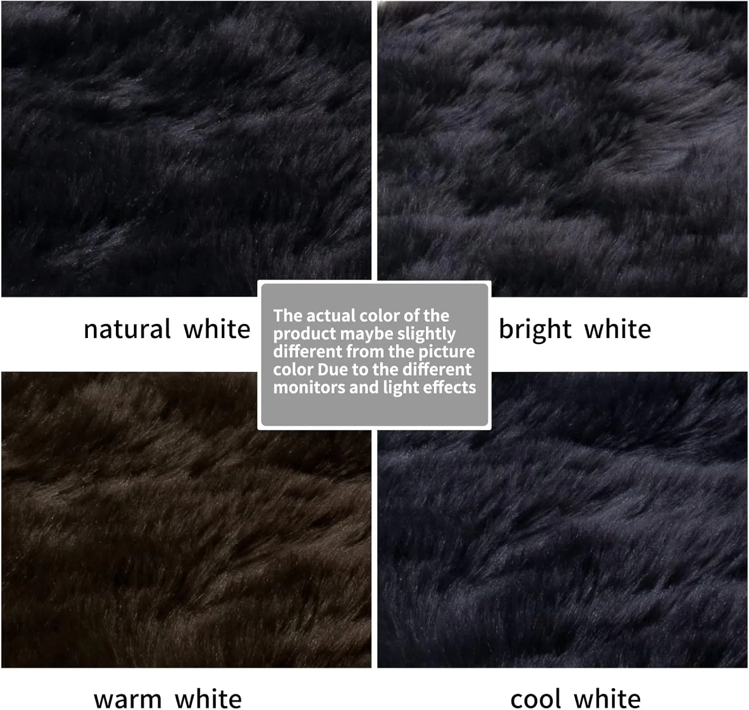 Small Faux Fur Rug, 2x4 ft Ultra Soft Sheepskin Rug Chair Sofa Cover Seat Pad, Black Fluffy Shag Rug for Bedroom Nursery Kids Room, Luxury Shaggy Rug Fuzzy Plush Floor Carpets, Cute Dorm Home Decor