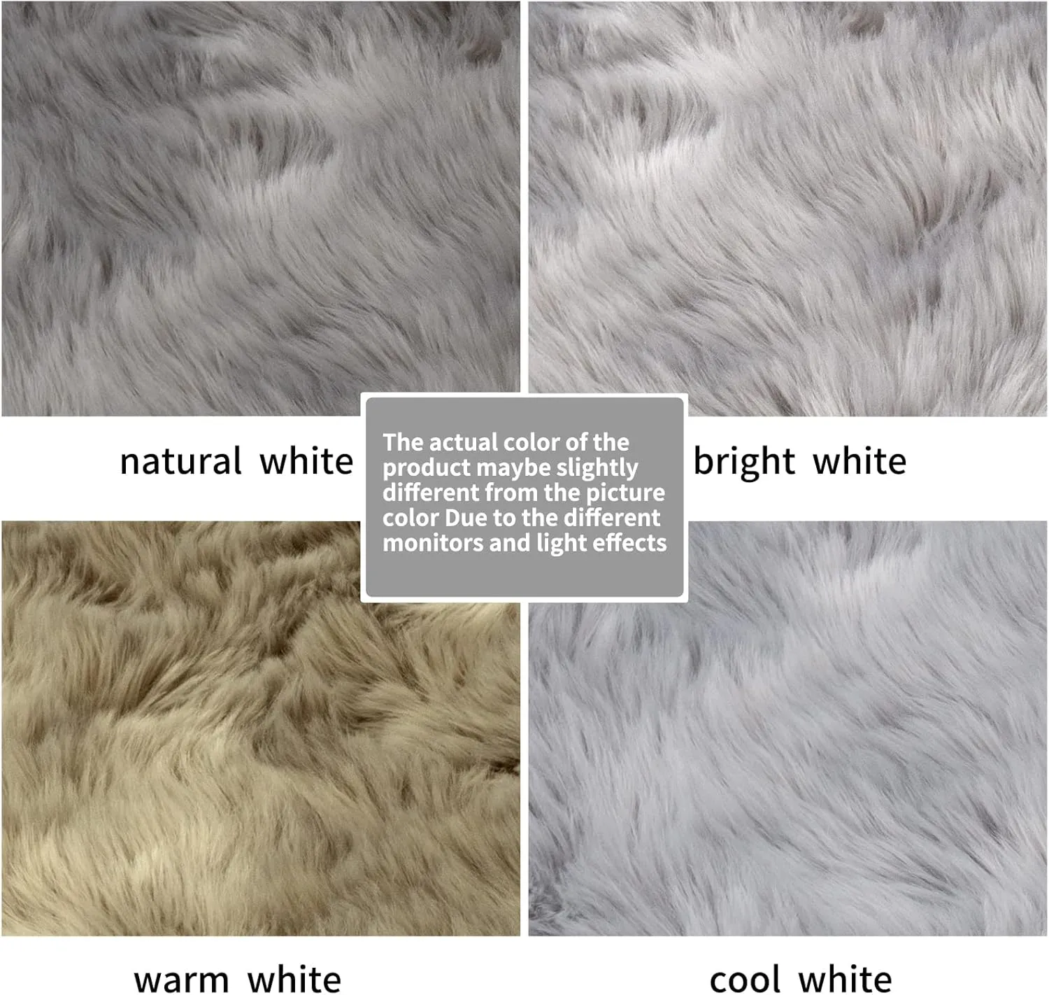 Small Faux Fur Rug, 2x4 ft Ultra Soft Sheepskin Rug Chair Sofa Cover Seat Pad, Grey Fluffy Shag Rug for Bedroom Nursery Kids Room, Gray Shaggy Rug Fuzzy Plush Floor Carpets, Cute Dorm Home Decor