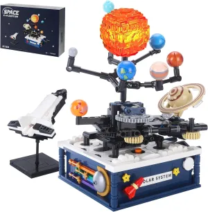 Solar System Model Building Blocks Sets Earth Moon and Sun Orrery Toy Educational Toys for Science Experiments Learning Kits 775 Pieces Gift for Kids