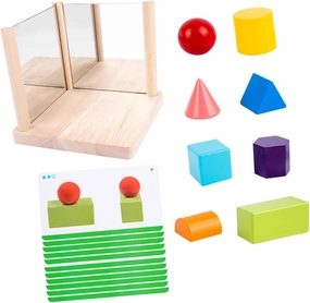 Sosoport 1 Set Geometric Shape Cognitive for Educational Mirror Plaything Shape Blocks for Early Learning Logical Thinking for Young