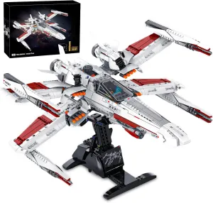 Space War Fighter Building Set for Adults, Plane Building Toy, Collectible for Build and Display, Office Decor, Gift Toy for Movie Fans Kids Boys Girls, Birthday Easter