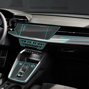 SPANN Car Interior Central Console Gear Panel Navigation Screen TPU Protector Film, Fit For Audi A3 8Y S3 2021 2022 Accessories