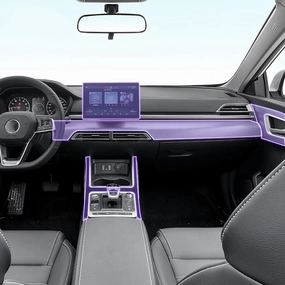 SPANN Car Interior Central Console Gear Panel Navigation Screen TPU Protector Film, Fit For BYD Qin EV 2019-2022 Accessories