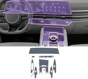 SPANN Car Interior Central Console Gear Panel Navigation Screen TPU Protector Film, Fit For Kia Sportage 2023 Accessories
