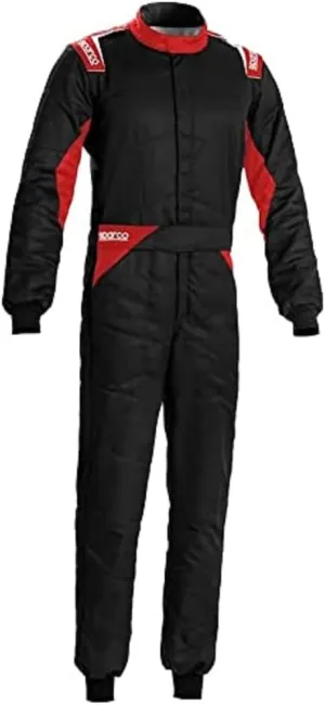 Sparco Men's Suit (Black/Red, Medium/Large)