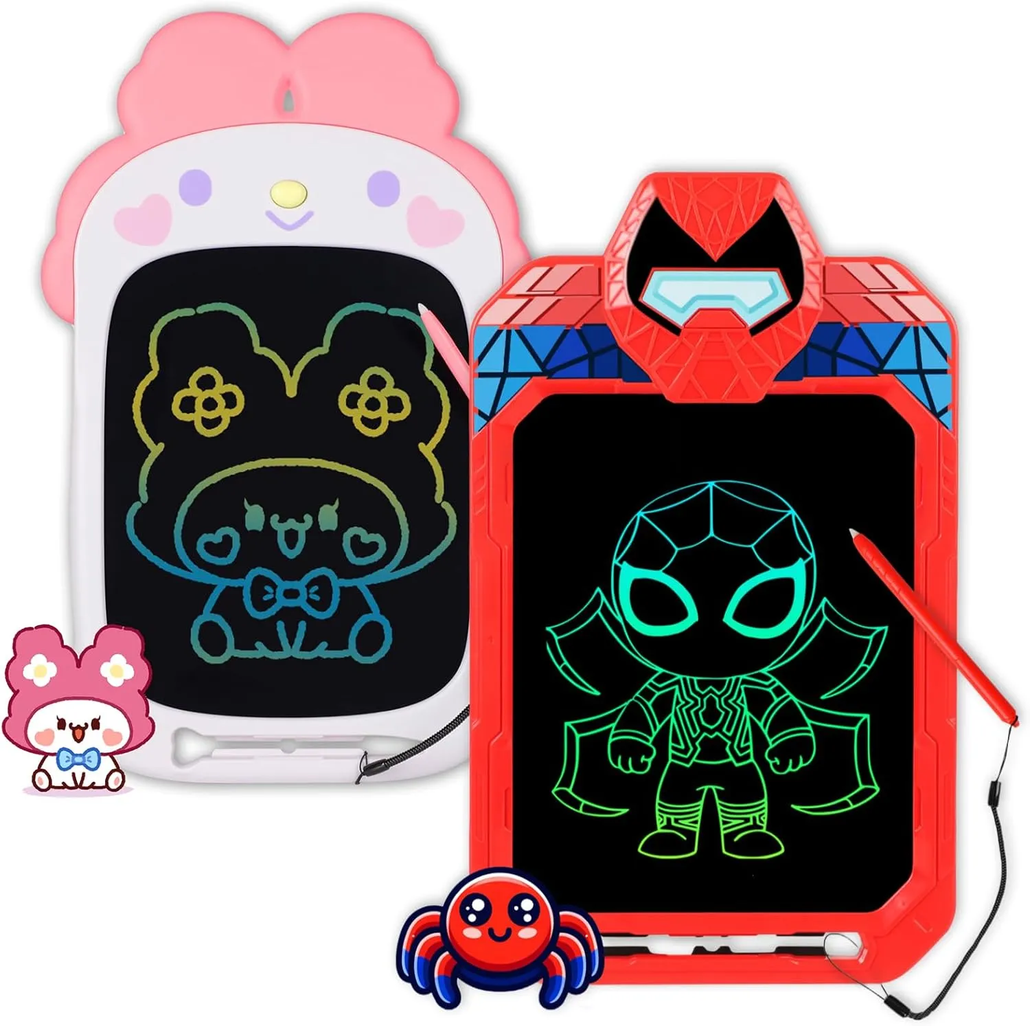 Spider Hero and Cute Bunny LCD Writing Tablet