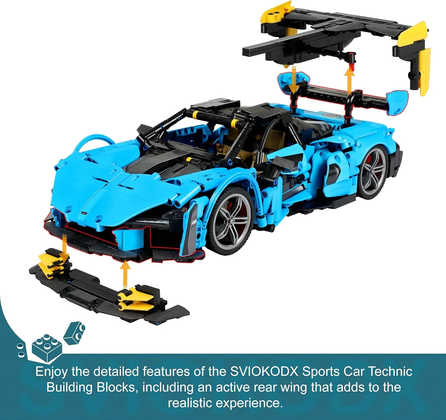 Sports Car Building Blocks,Model Cars for Adults,1：14 Moc Car Building Blocks,Collectible Kits for Kids,Gifts for Motorsports Enthusiasts (1610 Pieces Bricks)
