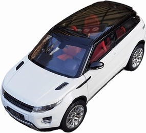 Sports car Metal Model 1:18 for Land Rover Evoque SUV SVU Full Door Die-cast Alloy Car Model White Gold for Home Décor(White)