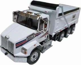 Sports car Metal Model 1/50 for Western Star 4900SB White Alloy Delivery Truck Model Miniature Static Collectible Toy for Home Décor