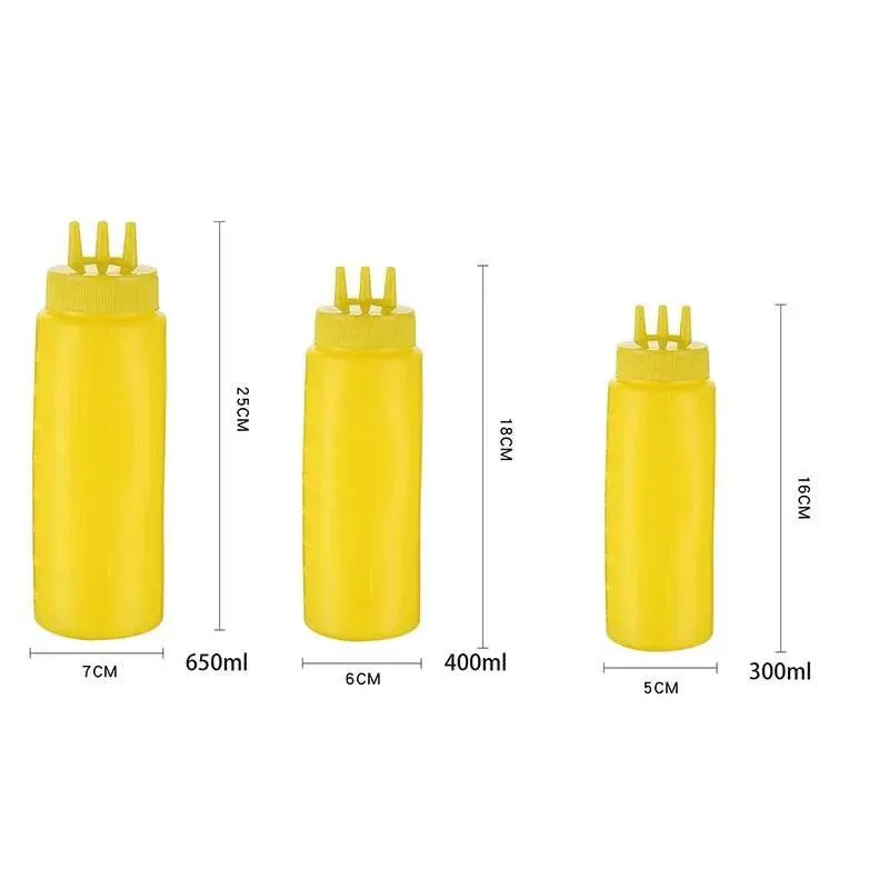 Squeeze Bottle Set - Condiment Dispenser for Sauces and Oils