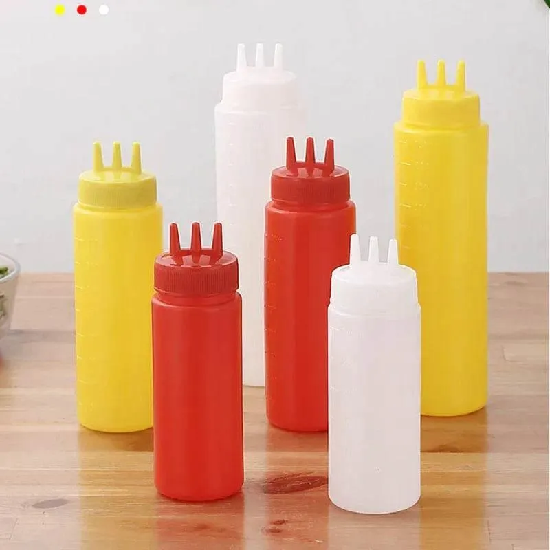 Squeeze Bottle Set - Condiment Dispenser for Sauces and Oils