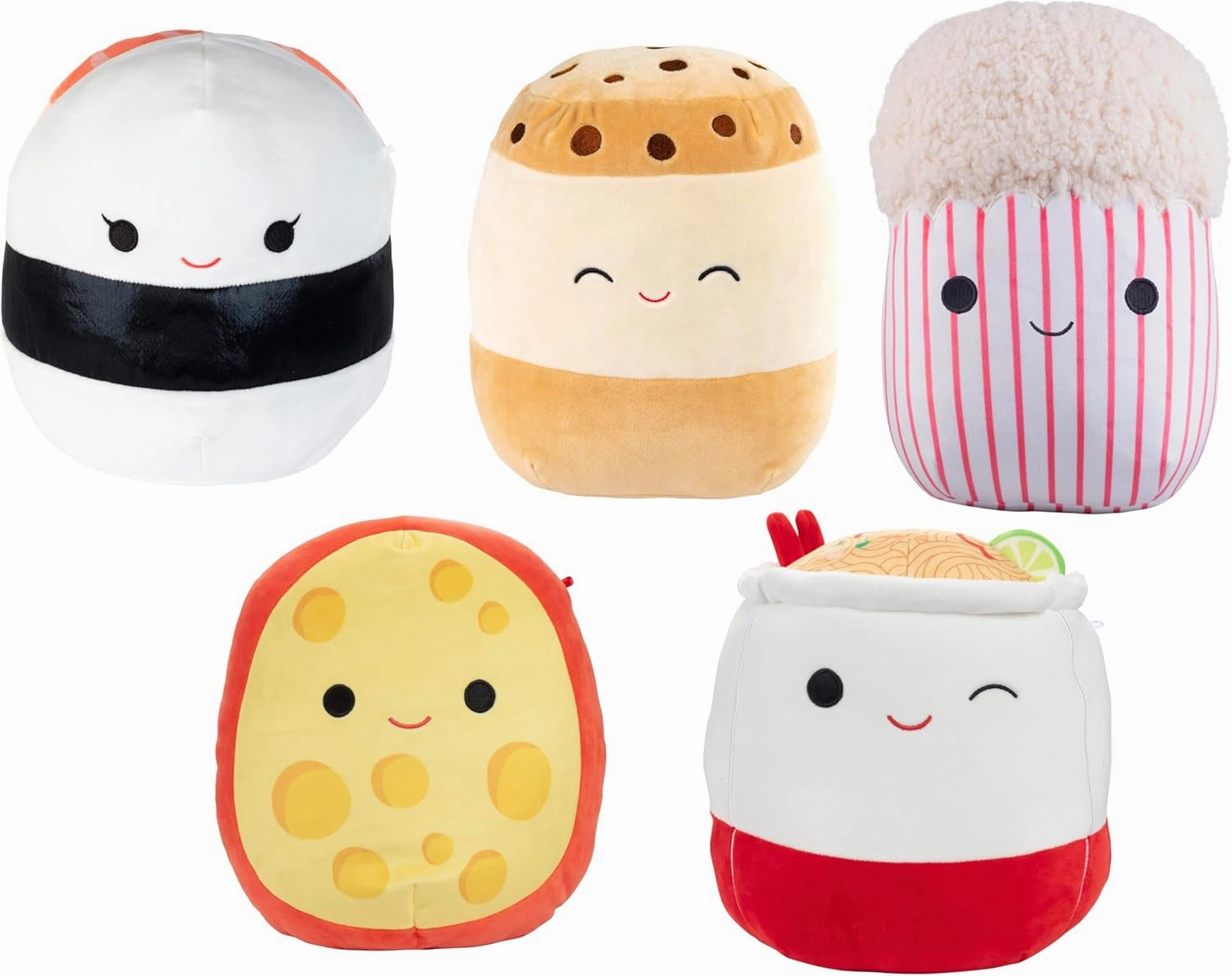Squishmallows 10" Food Squad 5-Pack Plush Bundle - Official Kellytoy - Collectible Soft & Squishy Food Styles Stuffed Animal Toy - Add to Your Squad - Gift for Kids, Girls & Boys - Set of 5