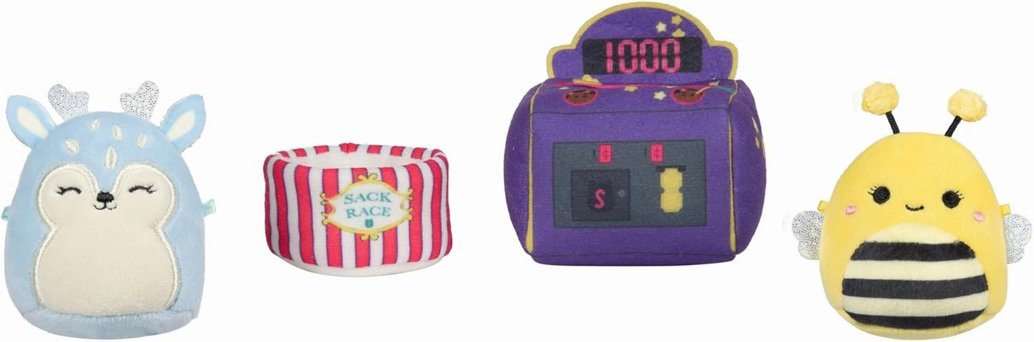 Squishmallows Micromallows SQMM0017 Accessory Set - Playtime, Super Soft Mini, 6.5 cm Plush Figures (Sunny & Farryn)