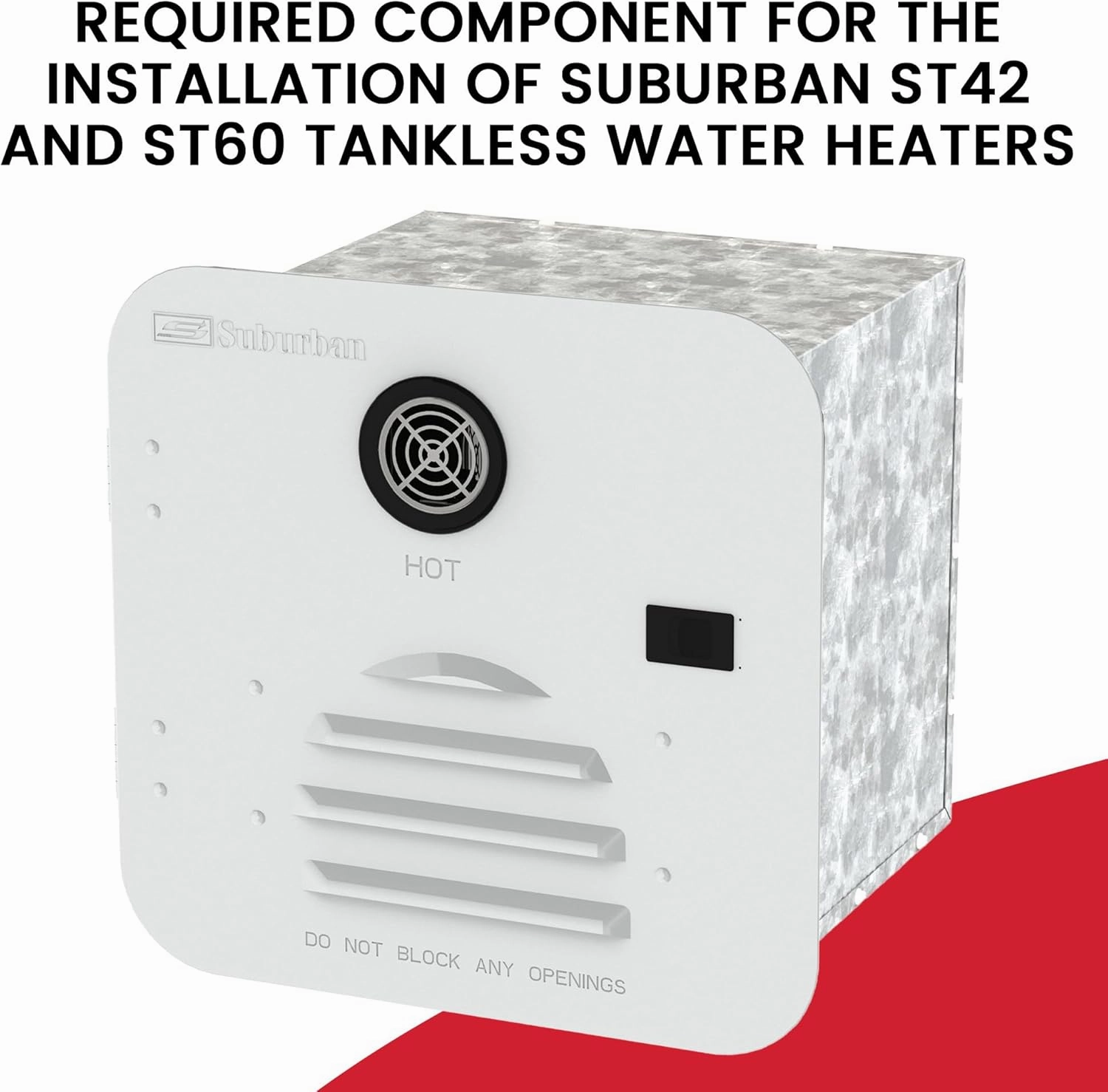 ST Suburban 6285APW Tankless Water Heater Door, Required Door for Installation of Suburban ST42 and ST60 Tankless Water Heaters, Polar White