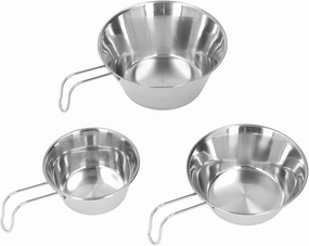 Stainless Steel Camping Bowl Set Portable Folding Mug Bowls Mountaineering Picnic Cookware