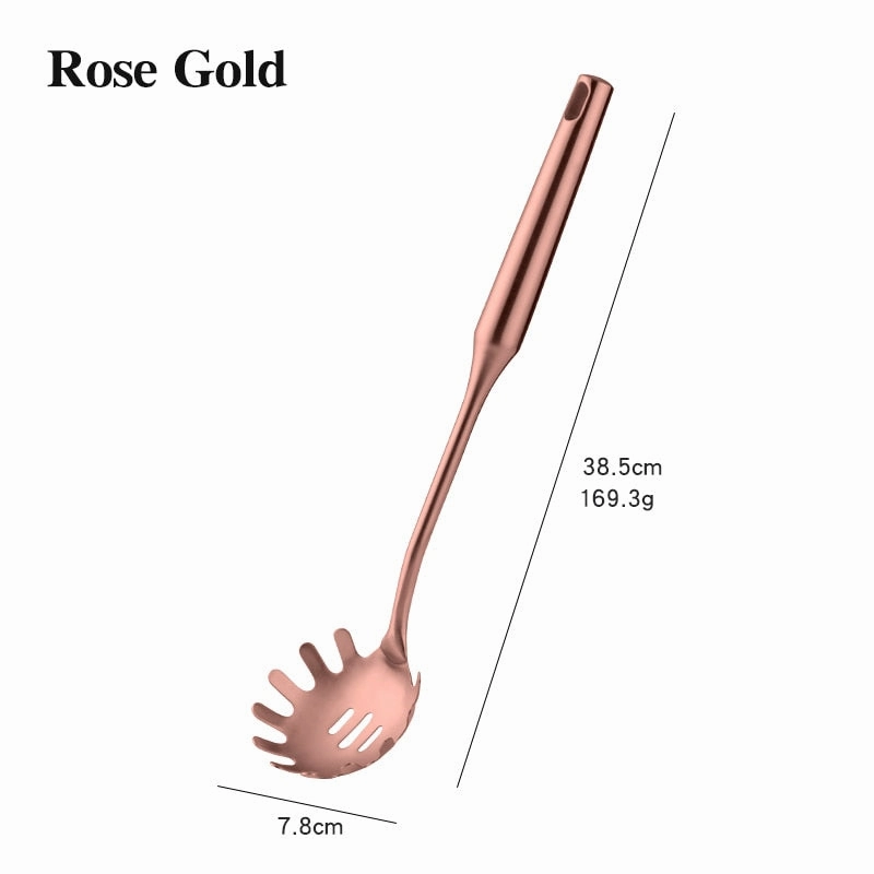 Stainless Steel Rose Gold Kitchen Utensils