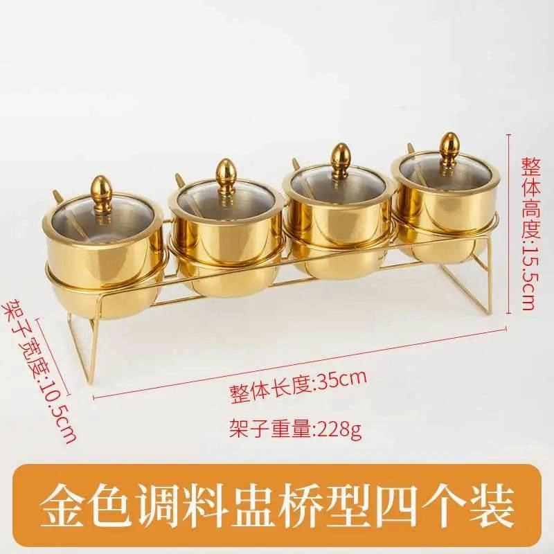 Stainless Steel Spice Jars Set - Kitchen Storage for Sugar Salt  BBQ Accessories