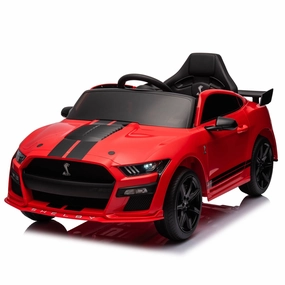 SUSIELADY 12 V Licensed Ford Mustang Shelby GT500, Kids Ride On Car with Parent Remote Control, 3 Speeds, Spring Suspension, Safety Belt, Music Player, Electric Vehicles Toy