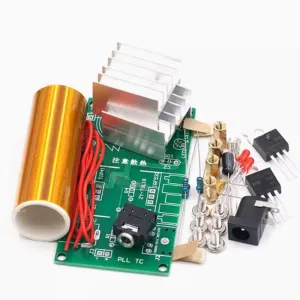 Taidacent 5PCS High Volt Electric Arc Music Telsa Coil Induction DIY Toy Musical Telsa Coil LED Spark Plug Ignition Coil Soldering Learning Kit