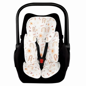 TANOFAR Infant Car Seat Head Support, Soft Baby Carseat Head & Body Support, Rainbow Baby Car Seat Insert Cushion for Newborn Boys
