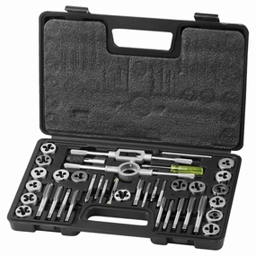 Tap and Die Set Metric or SAE Standard Bearing Steel Taps and Dies Essential Threading Tool