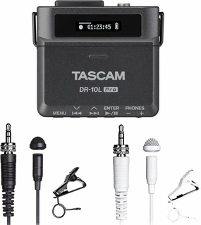 TASCAM DR-10L Pro   Additional White Lavalier Mic Bundle