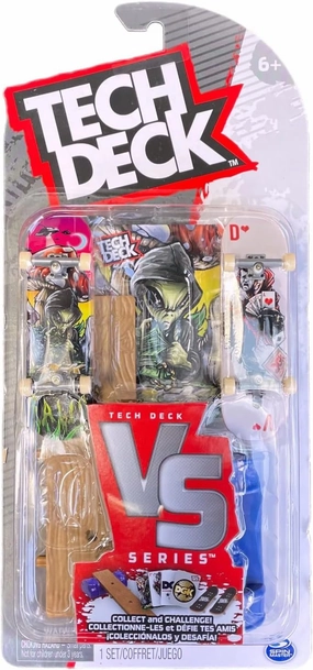 TECH DECK Tech Deck VS Series Sk8shop Mini Skateboard Fingerboard, Obstacle & Challenge Set 2022 (DGK - Alien Workshop - Element) (DGK)