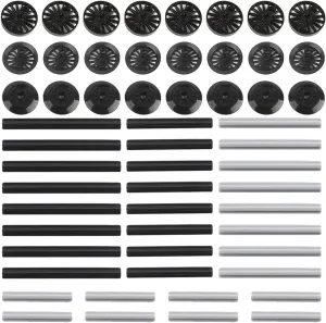 Technic Train Refit Set, 56 Pieces Train Refit Set Black Train Wheel Cross Axle Spare Parts
