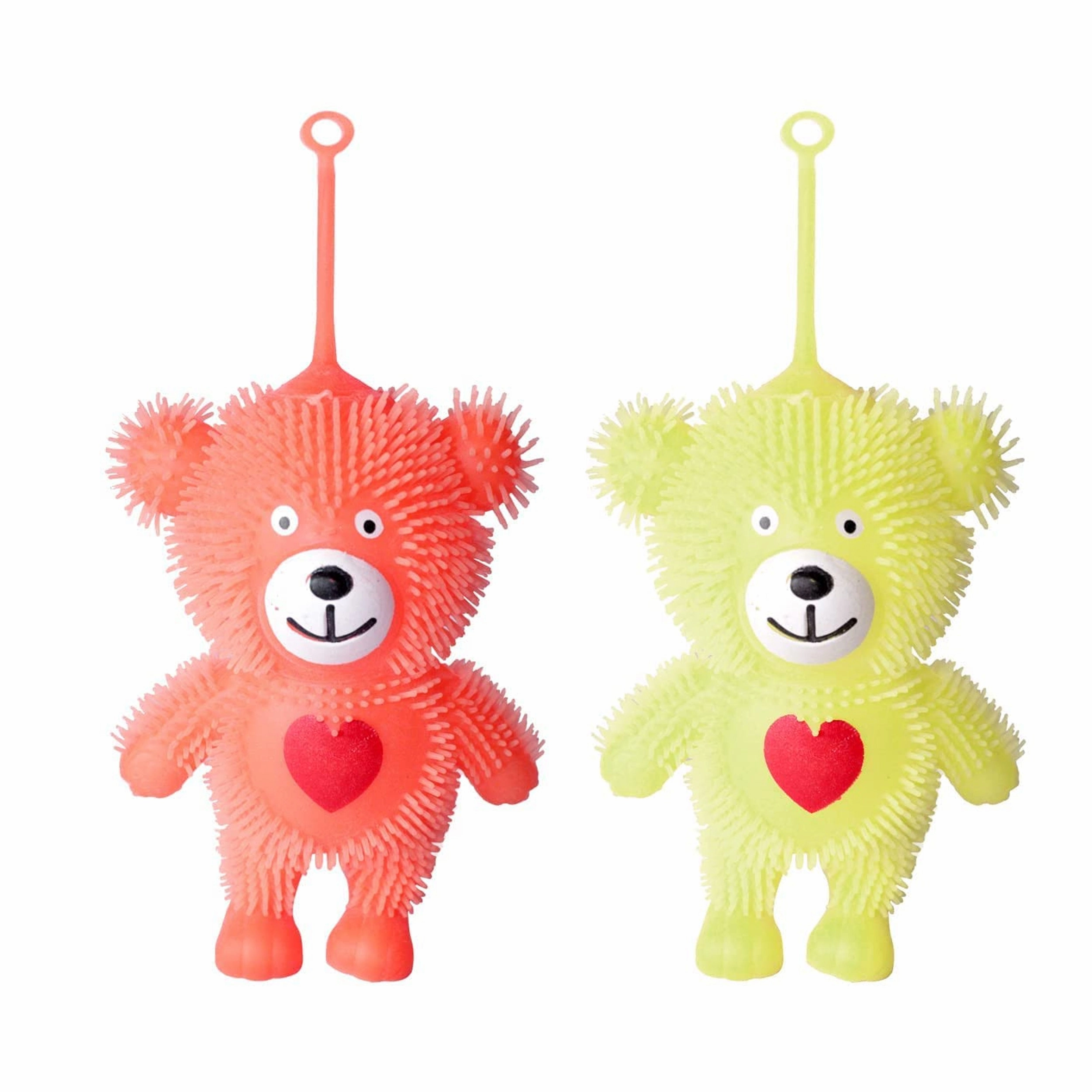 Teddy Bear Shape Light Up Flashing Puffer Ball Toy For Kids