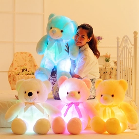 Teddy Gift Plush Toy 50cm Glowing Order now Price drop Christmas for Up Light Bear Pillow  Colorful  Kids Stuffed LED Creative Animals
