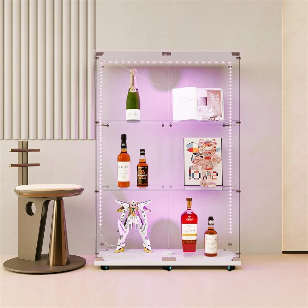 Tempered Glass Display Cabinet,Storage Cabinet,File Cabinet,with LED